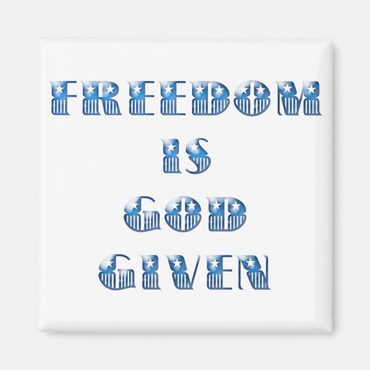 Vrijheid is God gegeven, Blauw Magneet (Voorkant)