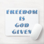 Vrijheid is God gegeven, Blauw Muismat (Met muis)