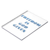 Vrijheid is God gegeven, Blauw Notitieboek (Linkerzijde)