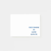 Vrijheid is God gegeven, Blauw Post-it® Notes (Voorkant)