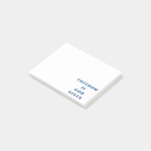 Vrijheid is God gegeven, Blauw Post-it® Notes (Schuin)