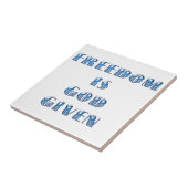 Vrijheid is God gegeven, Blauw Tegeltje (Zijkant)