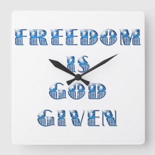 Vrijheid is God gegeven, Blauw Vierkante Klok