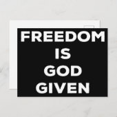 Vrijheid is God gegeven Briefkaart (Voorkant / Achterkant)