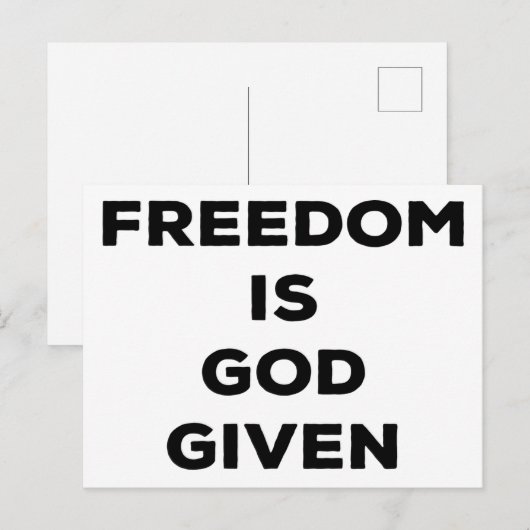 Vrijheid is God gegeven Briefkaart (Voorkant / Achterkant)