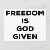 Vrijheid is God gegeven Briefkaart (Voorkant)