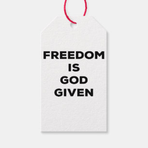 Vrijheid is God gegeven Cadeaulabel