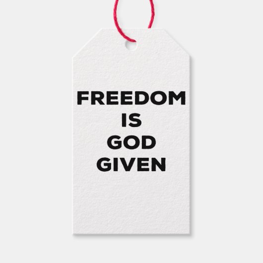 Vrijheid is God gegeven Cadeaulabel (Voorkant)