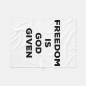 Vrijheid is God gegeven Fleece Deken (Voorkant (Horizontaal))