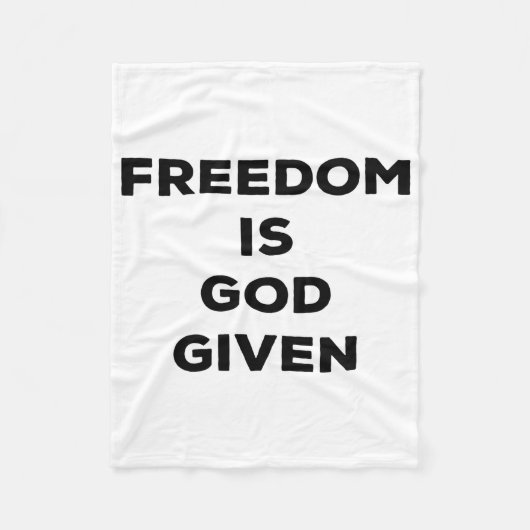 Vrijheid is God gegeven Fleece Deken (Voorkant)