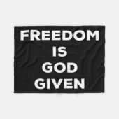 Vrijheid is God gegeven Fleece Deken (Voorkant (Horizontaal))