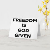 Vrijheid is God gegeven Kaart (Gele Bloem)