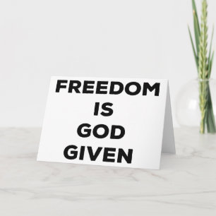 Vrijheid is God gegeven Kaart