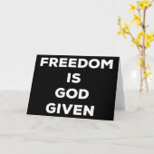 Vrijheid is God gegeven Kaart (Gele Bloem)