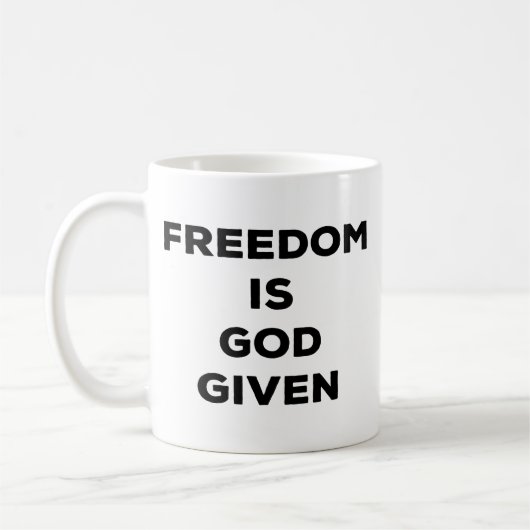 Vrijheid is God gegeven Koffiemok (Links)