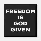 Vrijheid is God gegeven Magneet (Voorkant)