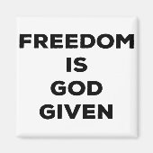 Vrijheid is God gegeven Magneet (Voorkant)
