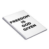 Vrijheid is God gegeven Notitieboek (Rechterzijde)