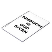 Vrijheid is God gegeven Notitieboek (Linkerzijde)