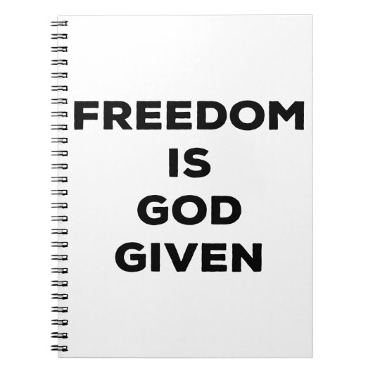 Vrijheid is God gegeven Notitieboek (Voorkant)