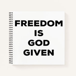 Vrijheid is God gegeven Notitieboek