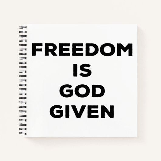 Vrijheid is God gegeven Notitieboek (Voorkant)