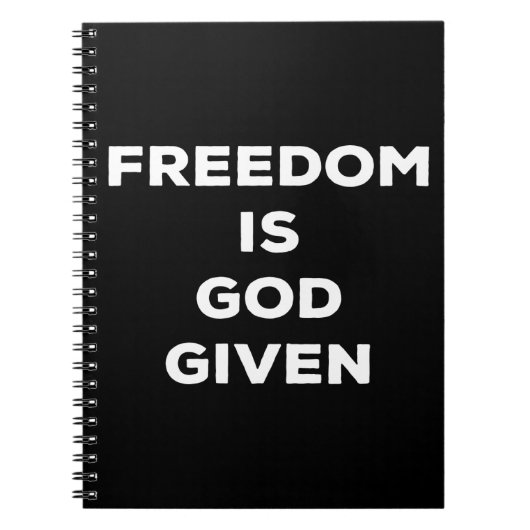 Vrijheid is God gegeven Notitieboek (Voorkant)
