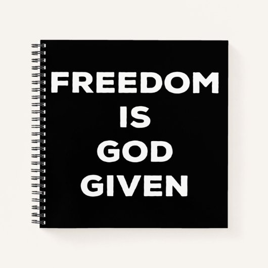 Vrijheid is God gegeven Notitieboek (Voorkant)