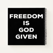 Vrijheid is God gegeven Notitieboek (Achterkant)