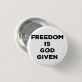 Vrijheid is God gegeven Ronde Button 3,2 Cm (Voorkant /achterkant)