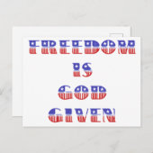Vrijheid is God gegeven, rood wit en blauw Briefkaart (Voorkant / Achterkant)