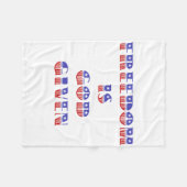 Vrijheid is God gegeven, rood wit en blauw Fleece Deken (Voorkant (Horizontaal))