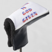 Vrijheid is God gegeven, rood wit en blauw Golfheadcover (3/4 voorkant)