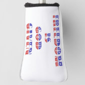 Vrijheid is God gegeven, rood wit en blauw Golfheadcover (Draai 90)