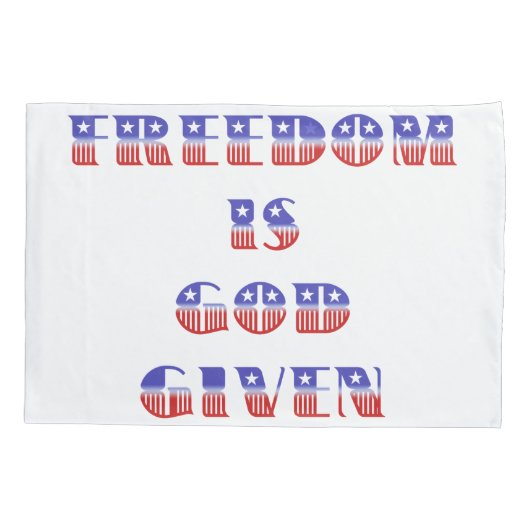 Vrijheid is God gegeven, rood wit en blauw Kussensloop (Achterkant)