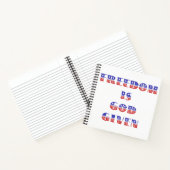 Vrijheid is God gegeven, rood wit en blauw Notitieboek (Binnen)