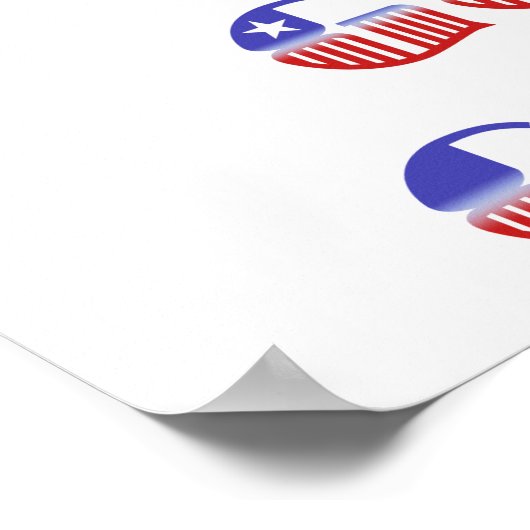 Vrijheid is God gegeven, rood wit en blauw Poster (Hoek)