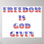 Vrijheid is God gegeven, rood wit en blauw Poster (Voorkant)