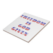 Vrijheid is God gegeven, rood wit en blauw Tegeltje (Zijkant)
