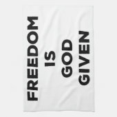 Vrijheid is God gegeven Theedoek (Verticaal)