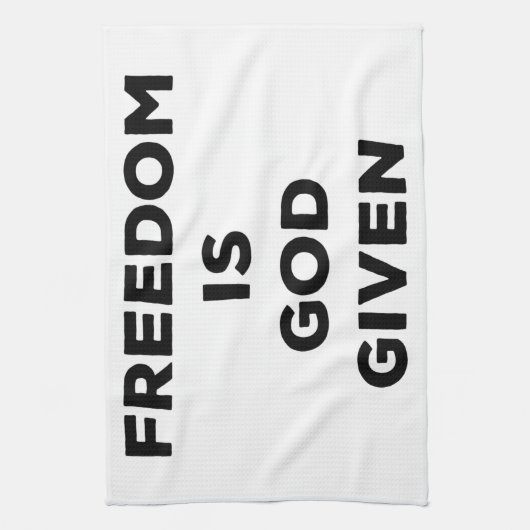 Vrijheid is God gegeven Theedoek (Verticaal)