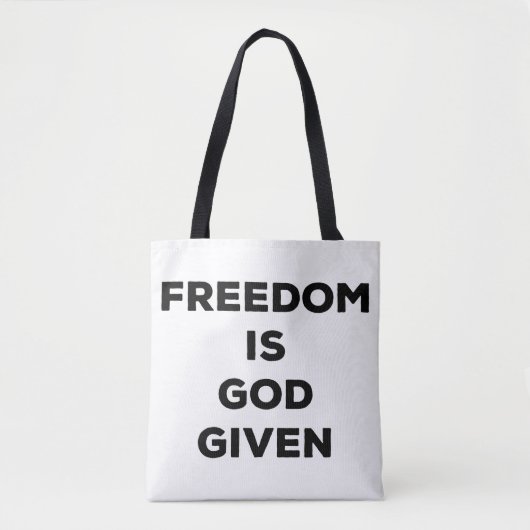 Vrijheid is God gegeven Tote Bag (Voorkant)