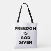 Vrijheid is God gegeven Tote Bag (Achterkant)