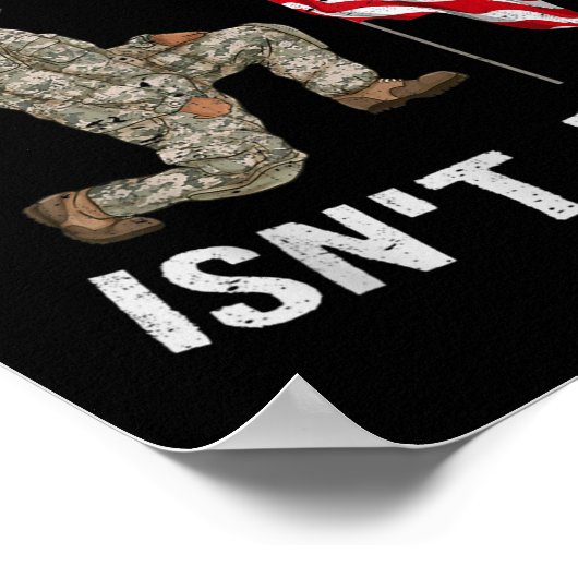 Vrijheid is gratis Amerikaanse vlag Veteraan Memor Poster (Hoek)