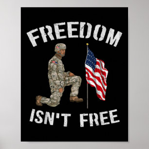 Vrijheid is gratis Amerikaanse vlag Veteraan Memor Poster