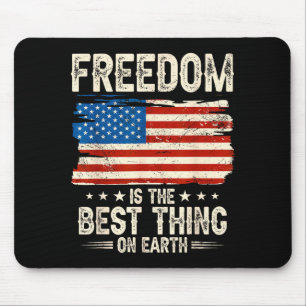 Vrijheid is het belangrijkste op aarde usa vlag  muismat