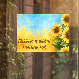 Vrijheid is het waard om voor te vechten - Steun O Raamsticker