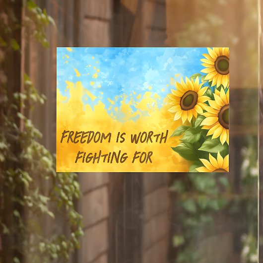 Vrijheid is het waard om voor te vechten - Steun O Raamsticker