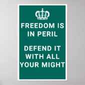 Vrijheid is in gevaar  Britten Poster (Voorkant)
