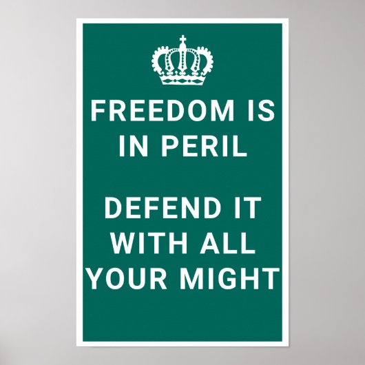 Vrijheid is in gevaar Britten Poster (Voorkant)